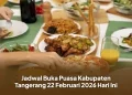 Jadwal Buka Puasa Kabupaten Tangerang 22 Februari 2026 Hari Ini