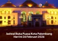 Jadwal Buka Puasa Kota Palembang Hari Ini 26 Februari 2026