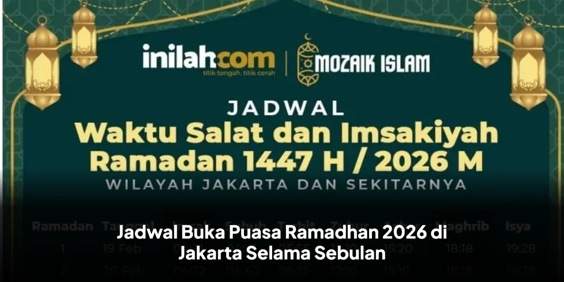 Jadwal Buka Puasa Ramadhan 2026 di Jakarta Selama Sebulan