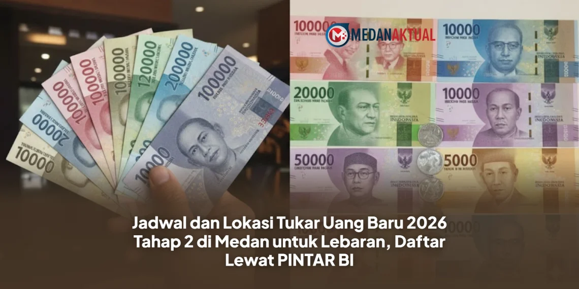 Jadwal dan Lokasi Tukar Uang Baru 2026 Tahap 2 di Medan untuk Lebaran, Daftar Lewat PINTAR BI