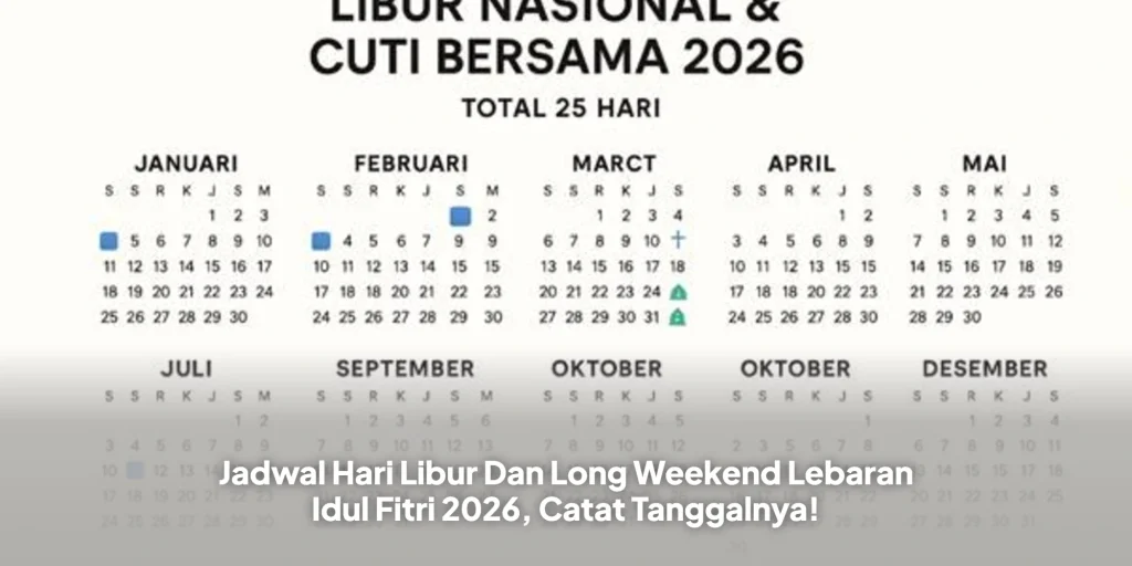 Jadwal Hari Libur Dan Long Weekend Lebaran Idul Fitri 2026, Catat Tanggalnya!