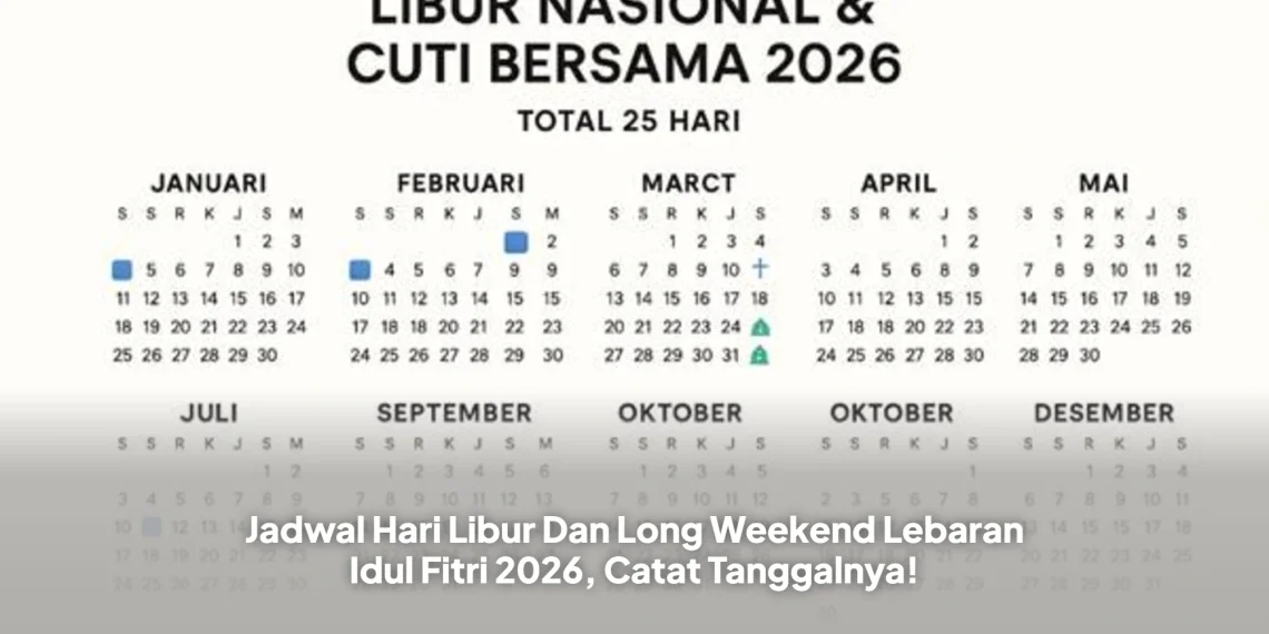 Jadwal Hari Libur Dan Long Weekend Lebaran Idul Fitri 2026, Catat Tanggalnya!