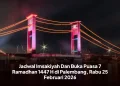 Jadwal Imsakiyah Dan Buka Puasa 7 Ramadhan 1447 H di Palembang, Rabu 25 Februari 2026