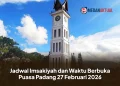 Jadwal Imsakiyah dan Waktu Berbuka Puasa Padang 27 Februari 2026