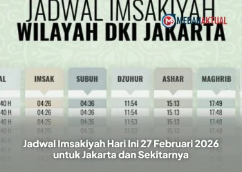 Jadwal Imsakiyah Hari Ini 27 Februari 2026 untuk Jakarta dan Sekitarnya