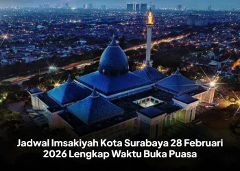 Jadwal Imsakiyah Kota Surabaya 28 Februari 2026 Lengkap Waktu Buka Puasa