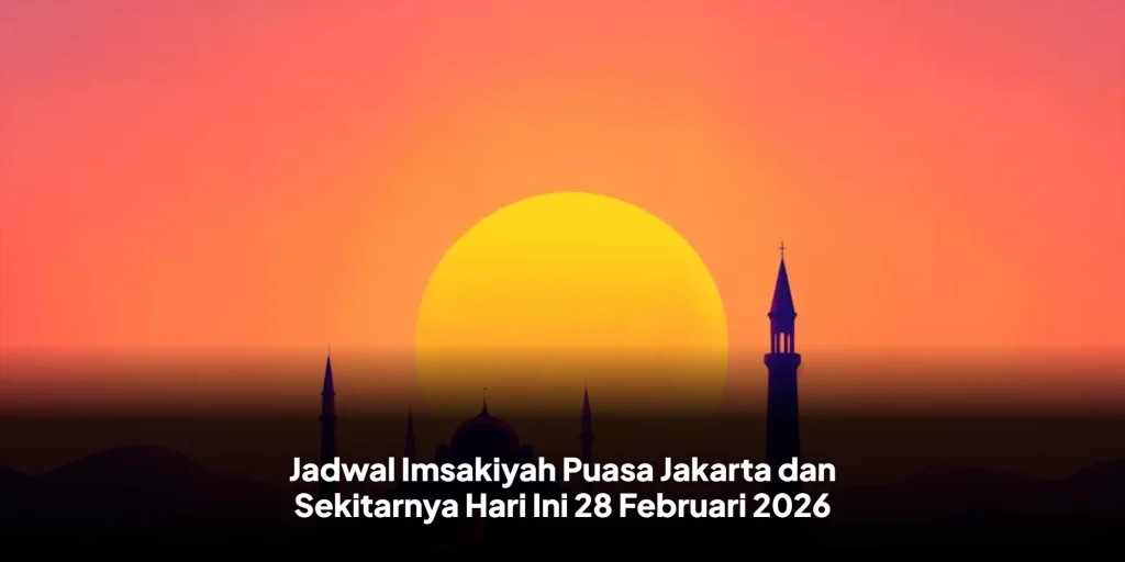 Jadwal Imsakiyah Puasa Jakarta dan Sekitarnya Hari Ini 28 Februari 2026