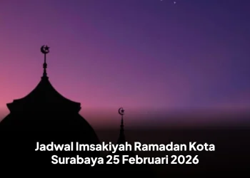 Jadwal Imsakiyah Ramadan Kota Surabaya 25 Februari 2026