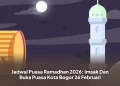 Jadwal Puasa Ramadhan 2026: Imsak Dan Buka Puasa Kota Bogor 26 Februari