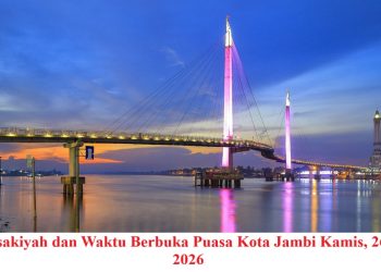 Jadwal Imsakiyah dan Waktu Berbuka Puasa Kota Jambi Kamis, 26 Februari 2026