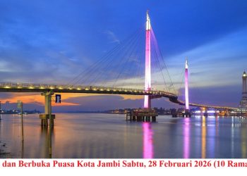 Jadwal Imsak dan Berbuka Puasa Kota Jambi Sabtu, 28 Februari 2026 (10 Ramadhan 1447 H)