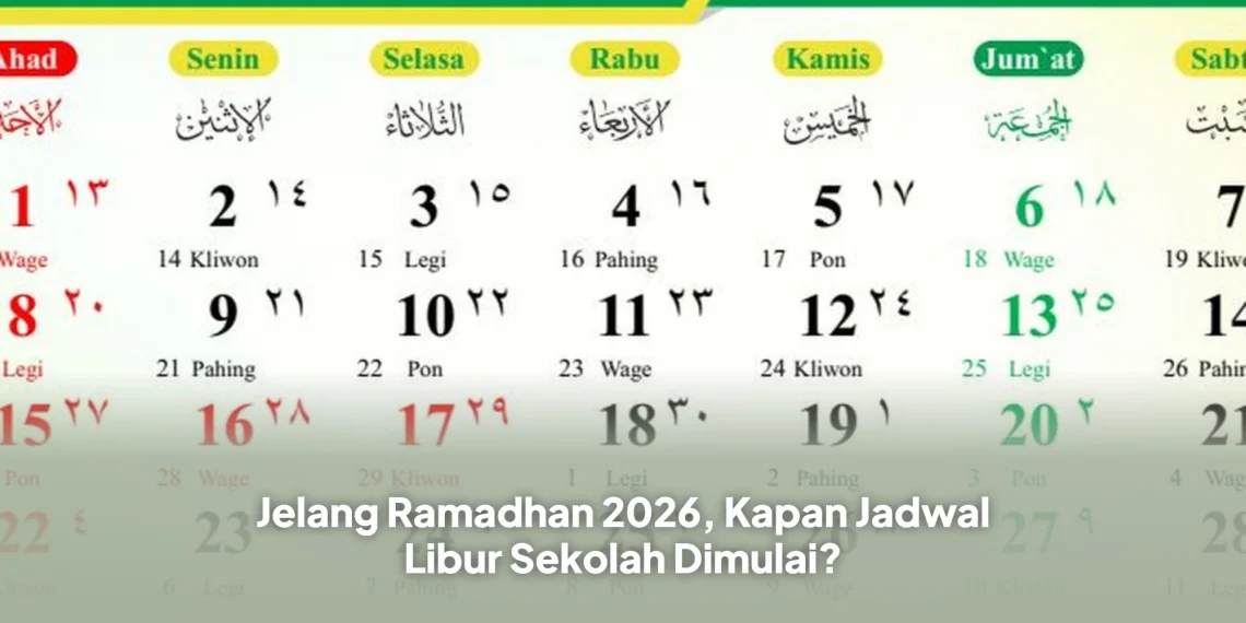 Jelang Ramadhan 2026, Kapan Jadwal Libur Sekolah Dimulai?