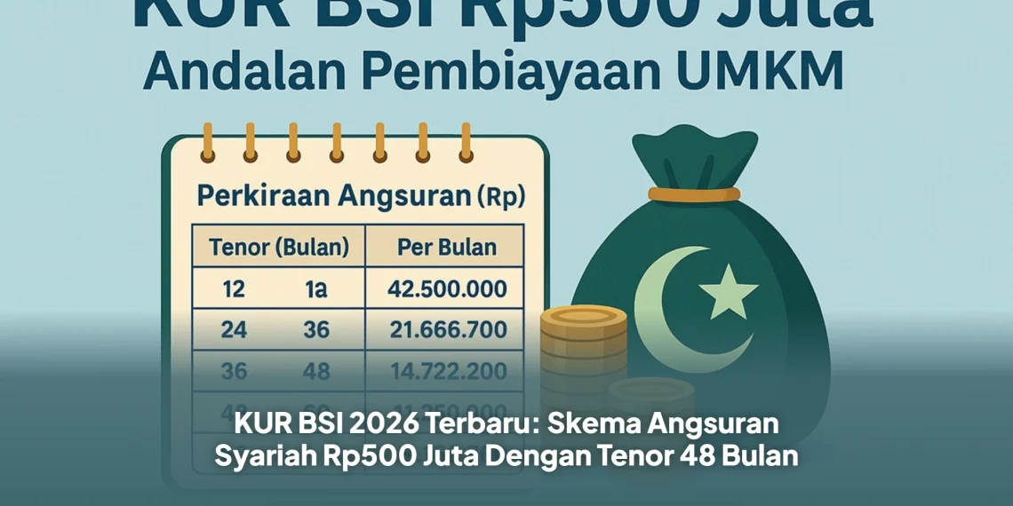 KUR BSI 2026 Terbaru: Skema Angsuran Syariah Rp500 Juta Dengan Tenor 48 Bulan
