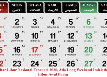 Daftar Libur Nasional Februari 2026, Ada Long Weekend Imlek dan Libur Awal Puasa