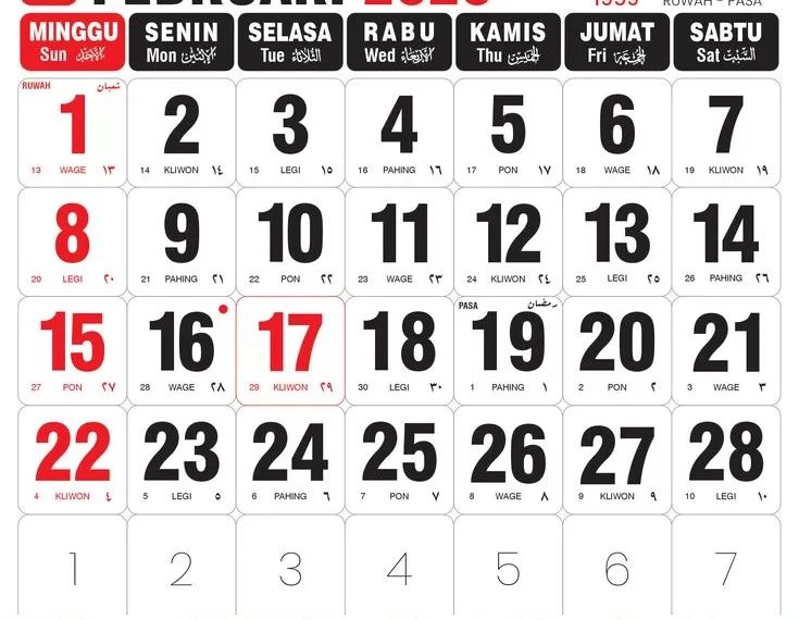 Cuti Bersama Imlek 2026 dan Libur Awal Ramadhan Februari 2026