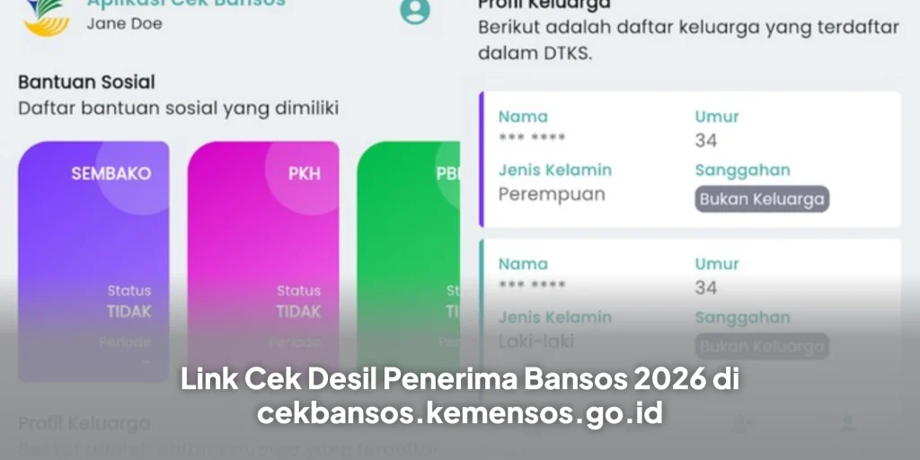 Link Cek Desil Penerima Bansos 2026 di cekbansos.kemensos.go.id
