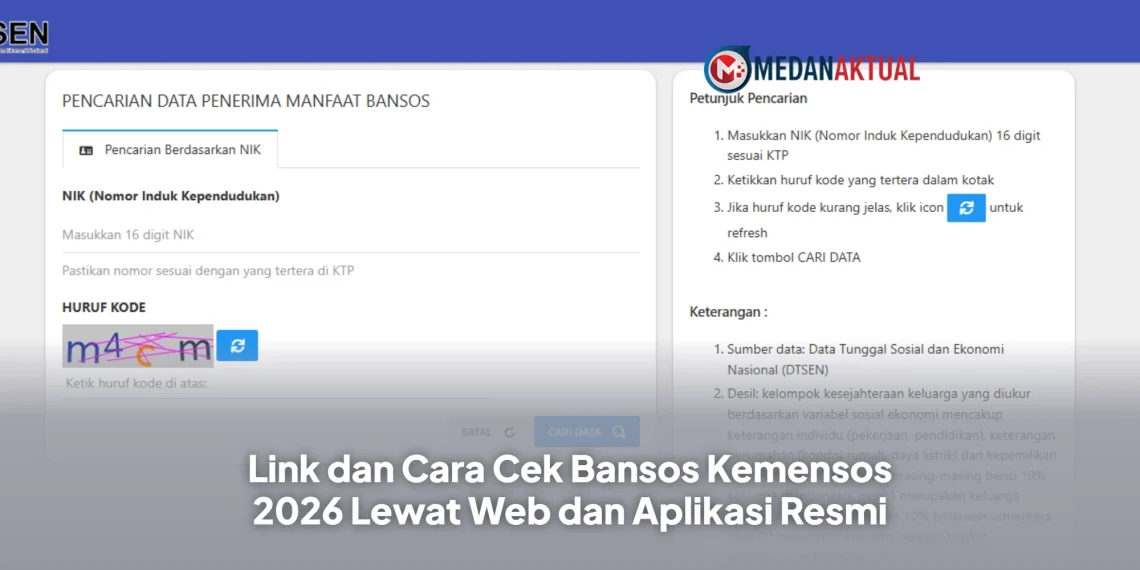Link dan Cara Cek Bansos Kemensos 2026 Lewat Web dan Aplikasi Resmi