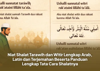 Niat Shalat Tarawih dan Witir Lengkap Arab, Latin dan Terjemahan Beserta Panduan Lengkap Tata Cara Shalatnya
