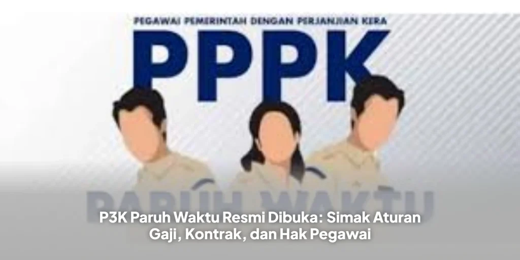 P3K Paruh Waktu Resmi Dibuka: Simak Aturan Gaji, Kontrak, dan Hak Pegawai