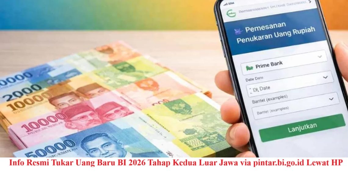 Info Resmi Tukar Uang Baru BI 2026 Tahap Kedua Luar Jawa via pintar.bi.go.id Lewat HP