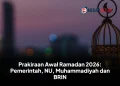 Prakiraan Awal Ramadan 2026 : Pemerintah, NU, Muhammadiyah dan BRIN