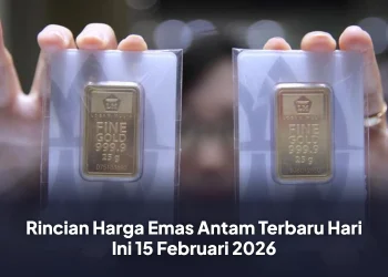 Rincian Harga Emas Antam Terbaru Hari Ini 15 Februari 2026