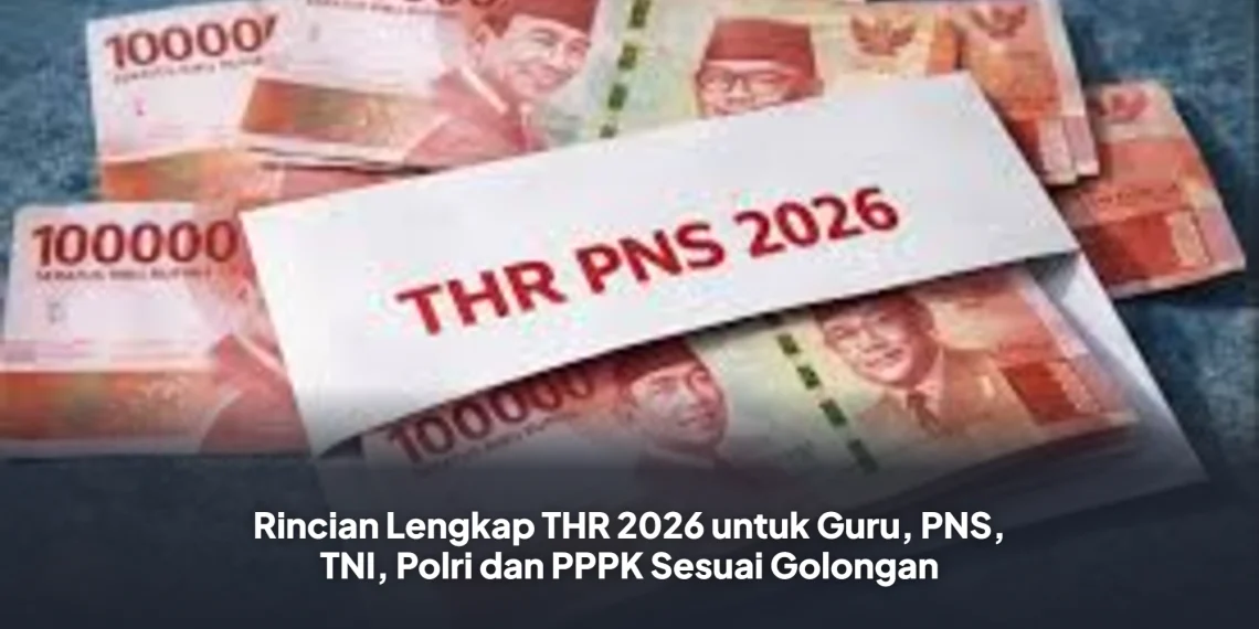 Rincian Lengkap THR 2026 untuk Guru, PNS, TNI, Polri dan PPPK Sesuai Golongan