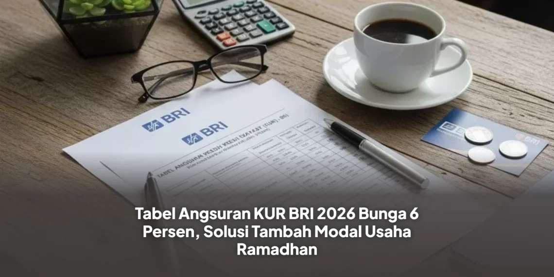 Tabel Angsuran KUR BRI 2026 Bunga 6 Persen, Solusi Tambah Modal Usaha Ramadhan