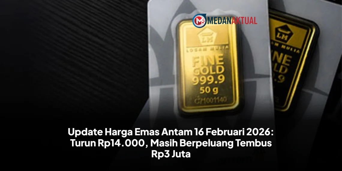 Update Harga Emas Antam 16 Februari 2026: Turun Rp14.000, Masih Berpeluang Tembus Rp3 Juta