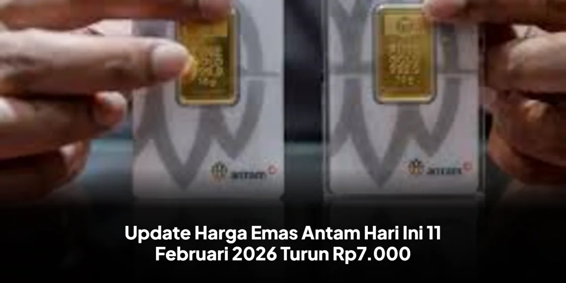 Update Harga Emas Antam Hari Ini 11 Februari 2026 Turun Rp7.000