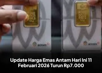 Update Harga Emas Antam Hari Ini 11 Februari 2026 Turun Rp7.000