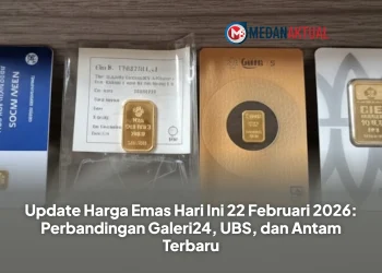 Update Harga Emas Hari Ini 22 Februari 2026: Perbandingan Galeri24, UBS, dan Antam Terbaru