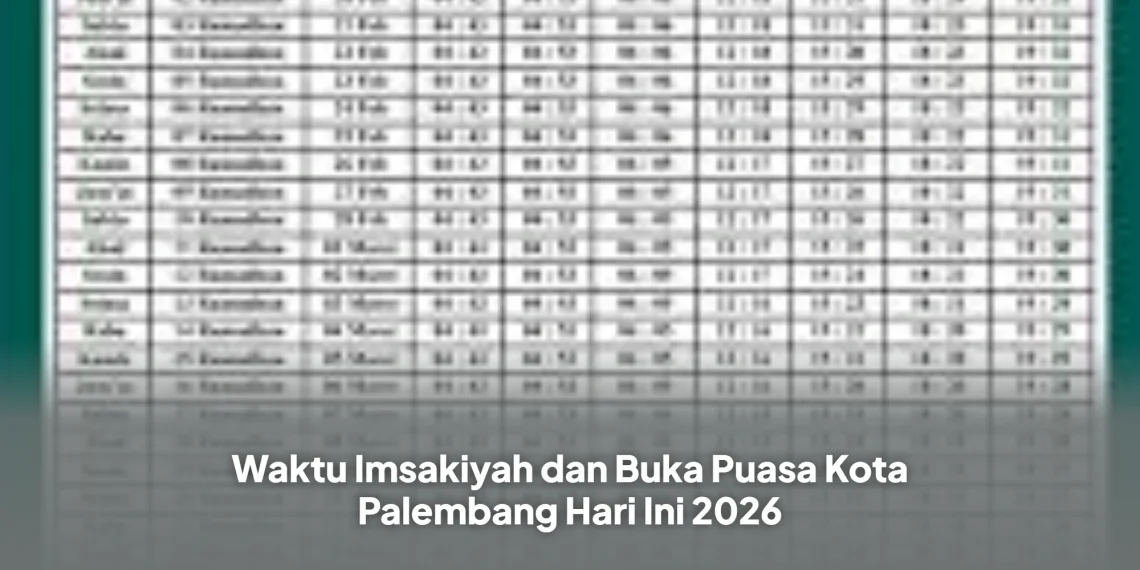 Waktu Imsakiyah dan Buka Puasa Kota Palembang Hari Ini 2026