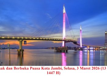 Jadwal Imsak dan Berbuka Puasa Kota Jambi, Selasa, 3 Maret 2026 (13 Ramadhan 1447 H)
