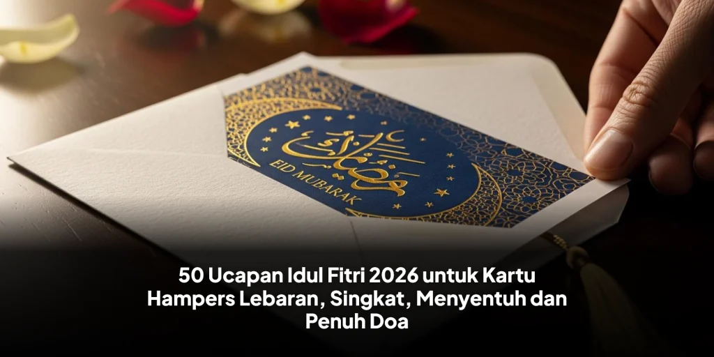 50 Ucapan Idul Fitri 2026 untuk Kartu Hampers Lebaran, Singkat, Menyentuh dan Penuh Doa