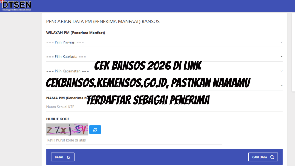 Cek Bansos 2026 di Link cekbansos.kemensos.go.id, Pastikan Namamu Terdaftar sebagai Penerima