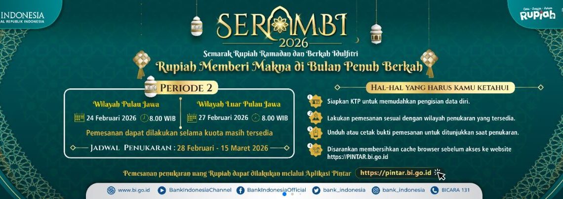 Ingin Tukar Uang Baru Lebaran 2026? Ikuti Cara Daftar di PINTAR BI
