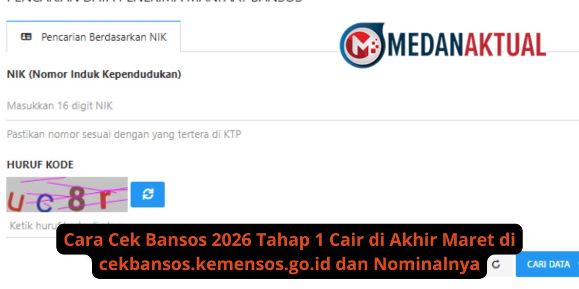 Cara Cek Bansos 2026 Tahap 1 Cair di Akhir Maret di cekbansos.kemensos.go.id dan Nominalnya