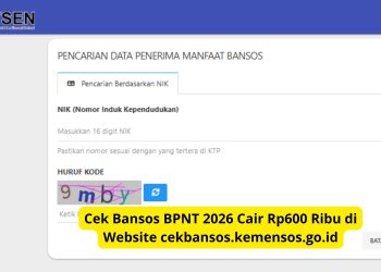 Cek Bansos BPNT 2026 Cair Rp600 Ribu di Website cekbansos.kemensos.go.id