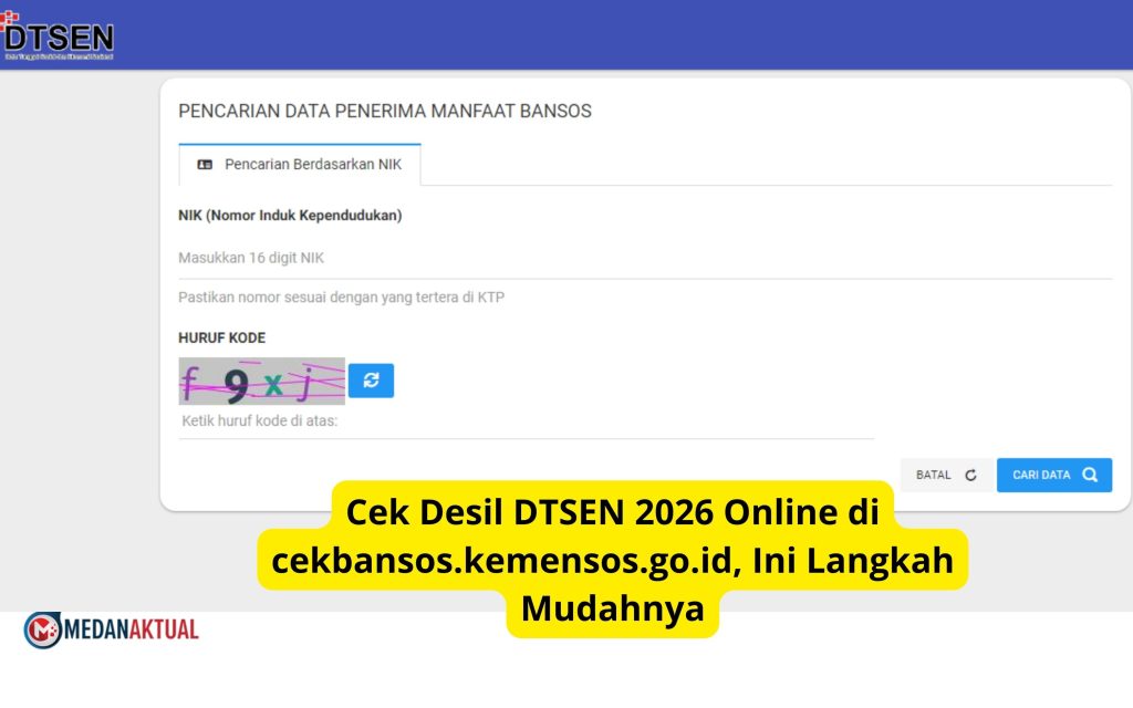 Cek Desil DTSEN 2026 Online di cekbansos.kemensos.go.id, Ini Langkah Mudahnya