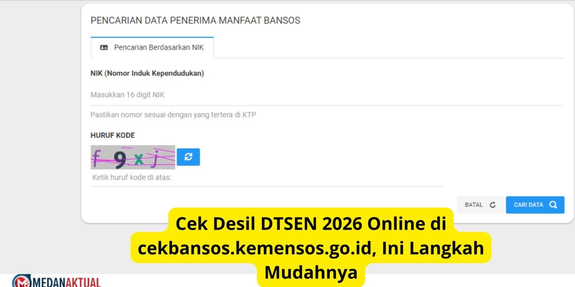 Cek Desil DTSEN 2026 Online di cekbansos.kemensos.go.id, Ini Langkah Mudahnya