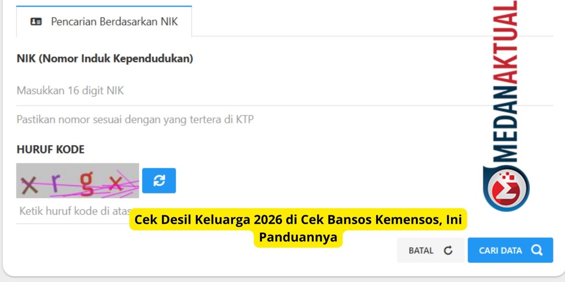 Cek Desil Keluarga 2026 di Cek Bansos Kemensos, Ini Panduannya
