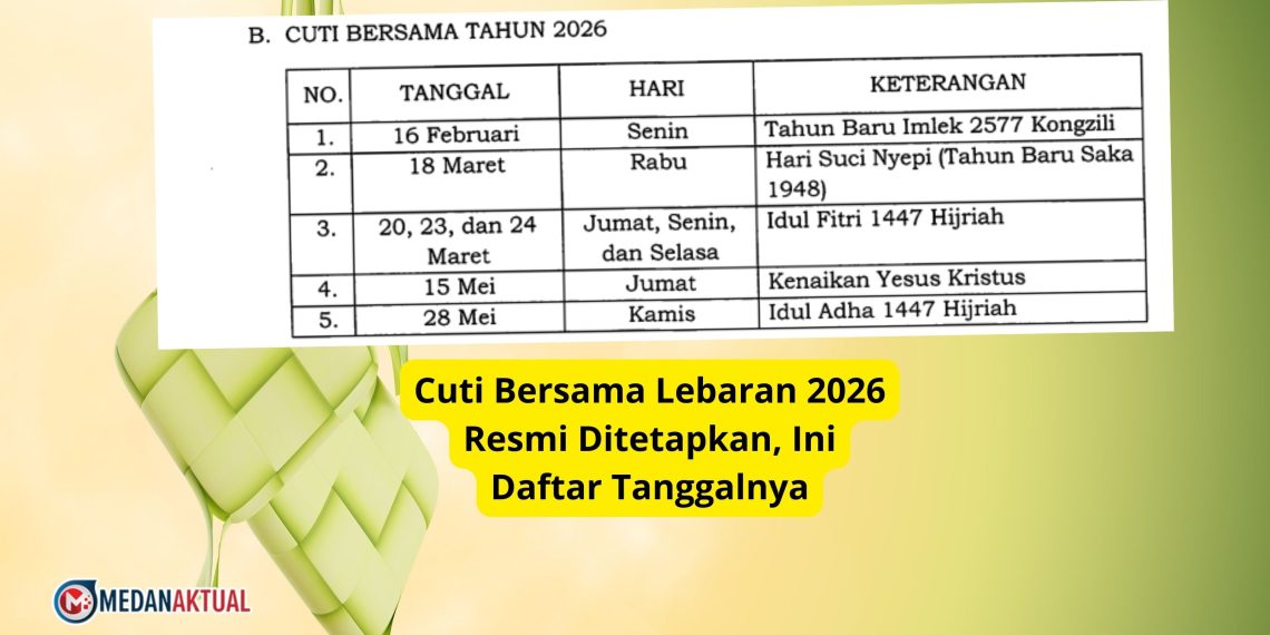 Cuti Bersama Lebaran 2026 Resmi Ditetapkan, Ini Daftar Tanggalnya