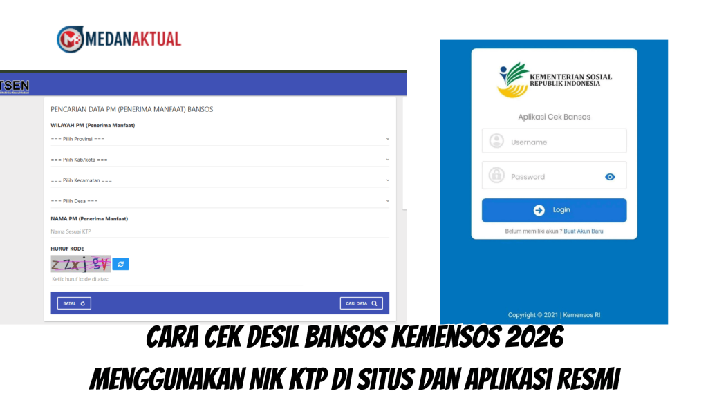 Cara Cek Desil Bansos Kemensos 2026 Menggunakan NIK KTP di Situs dan Aplikasi Resmi