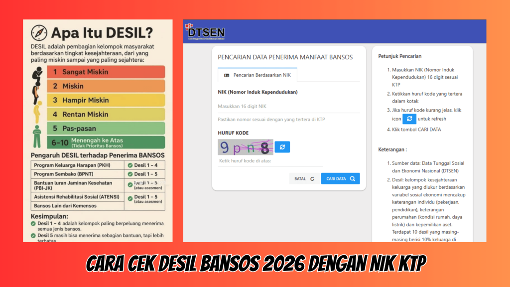 Cara Cek Desil Bansos 2026 dengan NIK KTP
