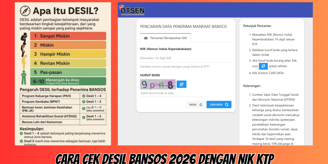 Cara Cek Desil Bansos 2026 dengan NIK KTP