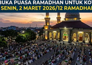 Jadwal Buka Puasa Ramadhan untuk Kota Kediri Hari Ini Senin, 2 Maret 2026/12 Ramadhan 1447 H