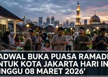 Jadwal Buka Puasa Ramadhan untuk Kota Jakarta Hari Ini, Minggu 08 Maret 2026