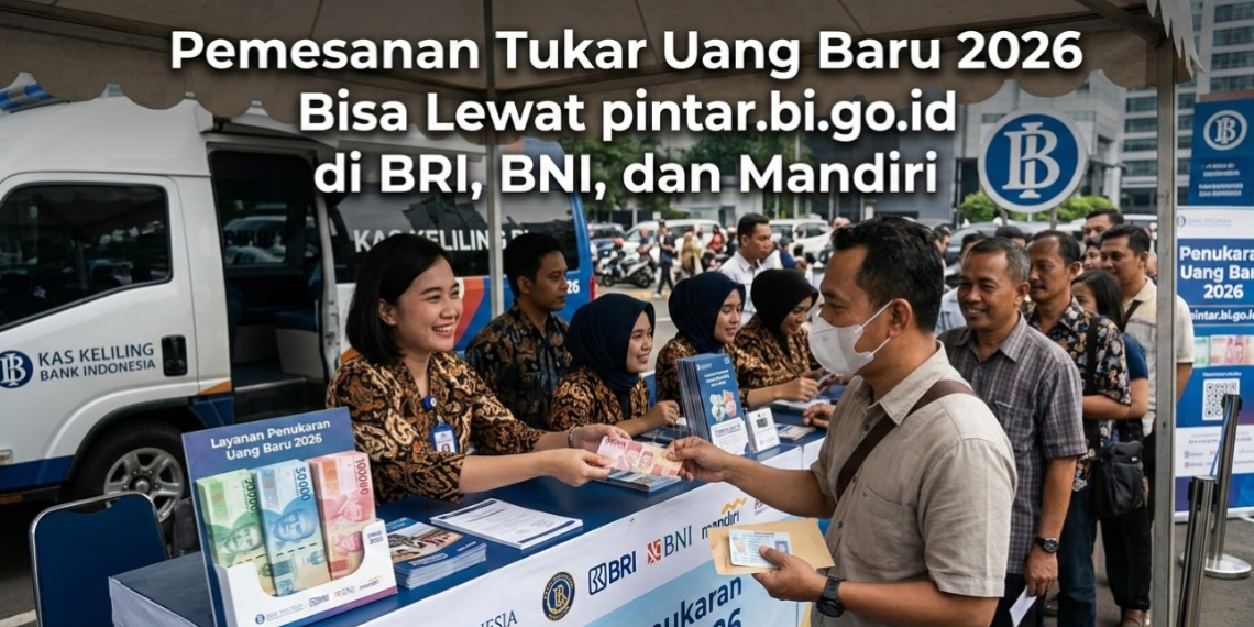 Pemesanan Tukar Uang Baru 2026 Bisa Lewat pintar.bi.go.id di BRI, BNI, dan Mandiri