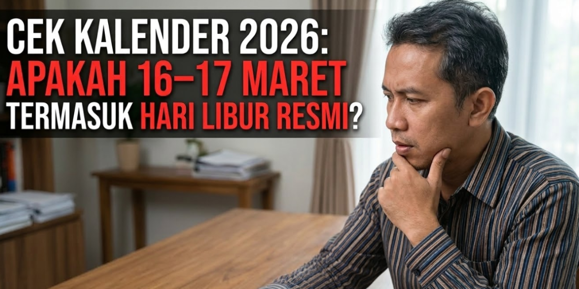 Cek Kalender 2026: Apakah 16–17 Maret Termasuk Hari Libur Resmi?